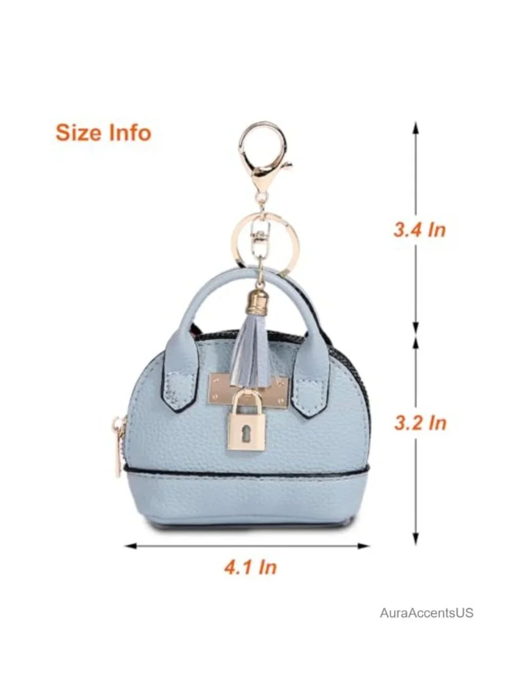 Mini Tote Purse Keychain PU Leather Coin Wallet